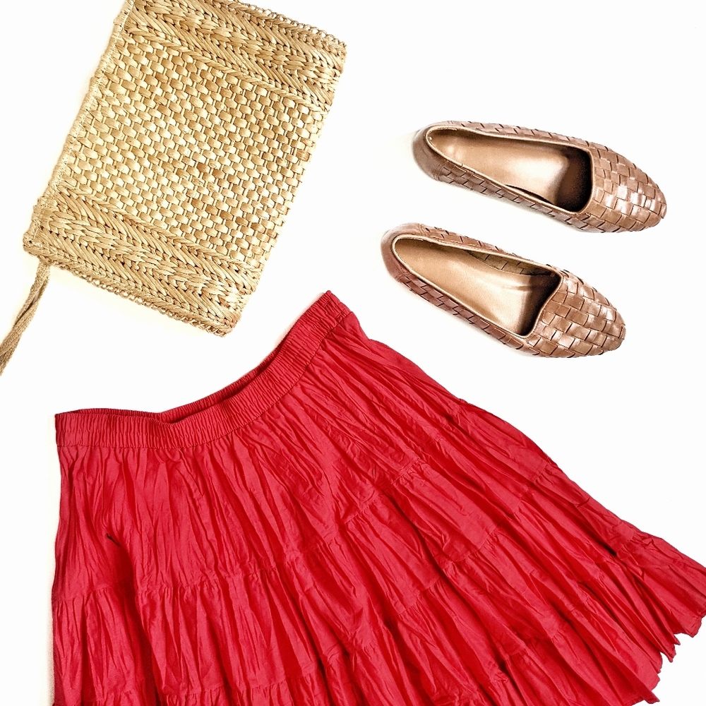 Vintage Braided Flats in Light Brown